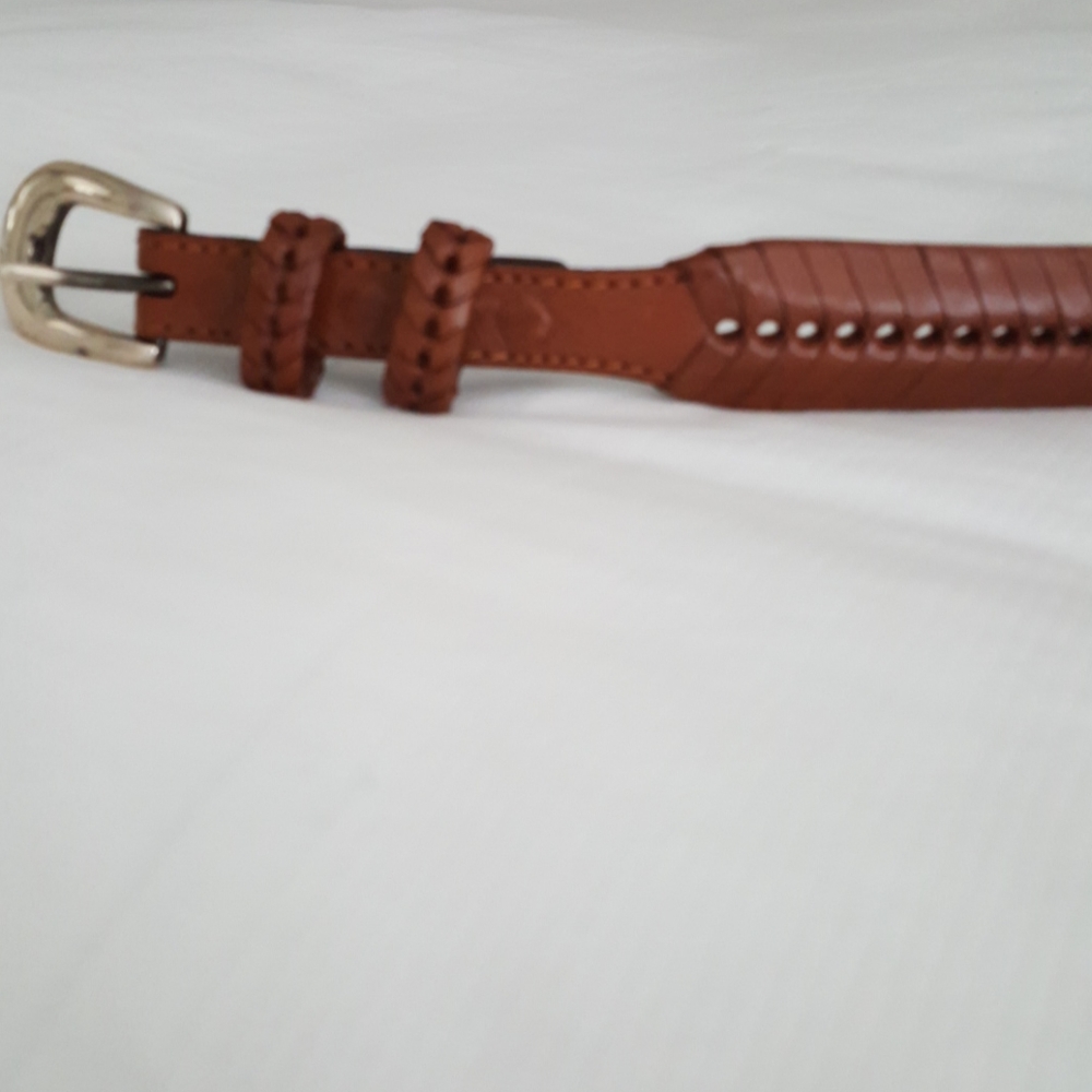 Brown leather belt
